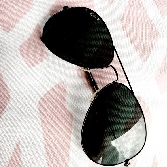 Ray-Ban Accessories - Black/Black Polarized Ray-Ban Aviators